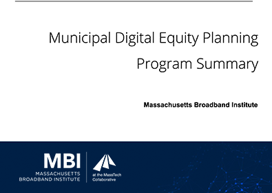 Municipal Digital Equity Planning Program Summary Report Cover